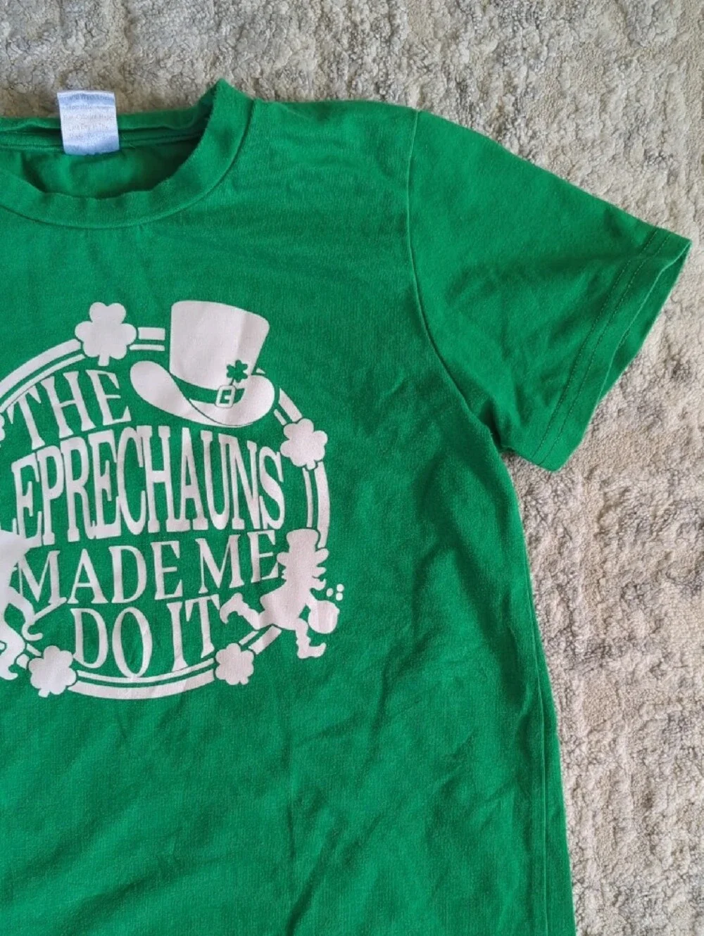 The Leprechauns Made Me Do It Graphic Tee Size 8